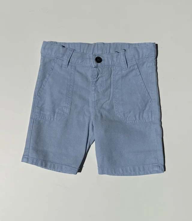 Short in cotone Guess color cielo per neonato
