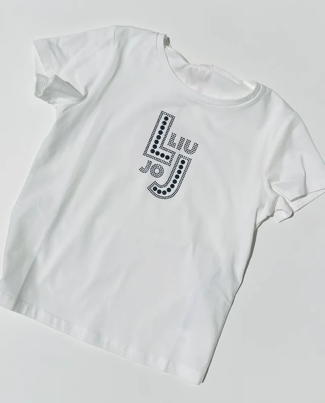 T-shirt a maniche corte Liu Jo tinta unica con logo
