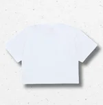 T-shirt cropped a maniche corte da ragazza firmata Diesel in puro cotone, con taglio corto in vita e stampa logo Oval D sul davanti, collezione Autunno Inverno 2026. 1