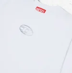 T-shirt cropped a maniche corte da ragazza firmata Diesel in puro cotone, con taglio corto in vita e stampa logo Oval D sul davanti, collezione Autunno Inverno 2026. 1