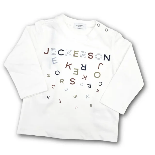 T-shirt Jeckerson Maniche Lunghe in Cotone - Colore Latte
