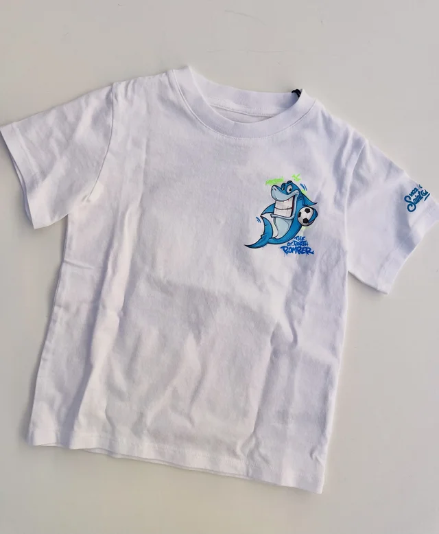 t-shirt manica corta MC2 Saint Barth da bambino con stampa squalo