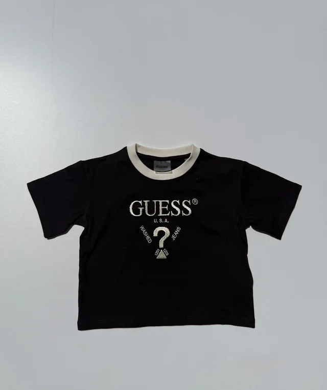 T-shirt maniche corte Guess nera per ragazza