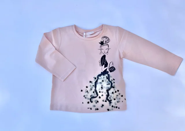 T-shirt maniche lunghe Liu Jo rosa per bambina