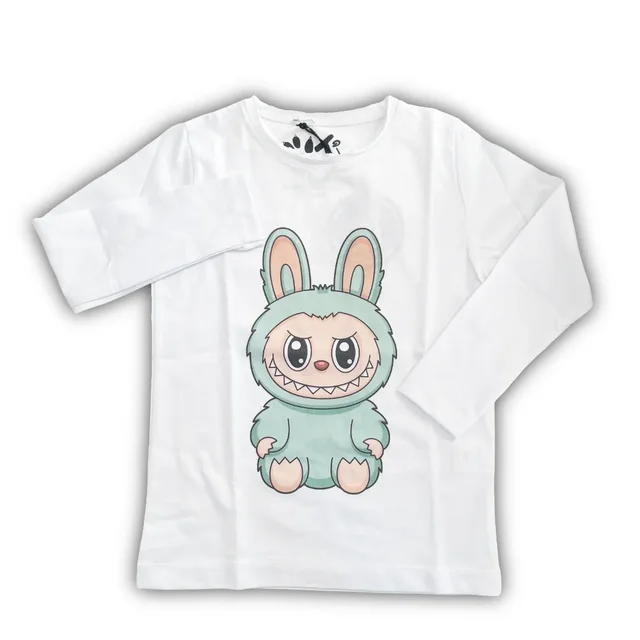 T-shirt Maniche Lunghe Oji Brand con Stampa Labubu