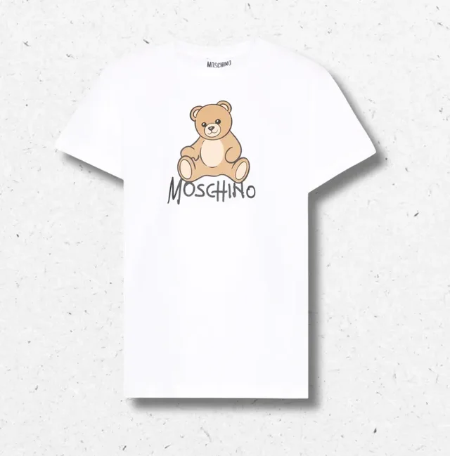 T-shirt Moschino Kids Ragazza Bianca o Fucsia con Stampa Teddy Bear