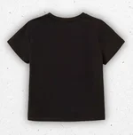 T-shirt nera da ragazza Twinset Milano in jersey di cotone stretch con logo ricamato tono su tono sul davanti. 1