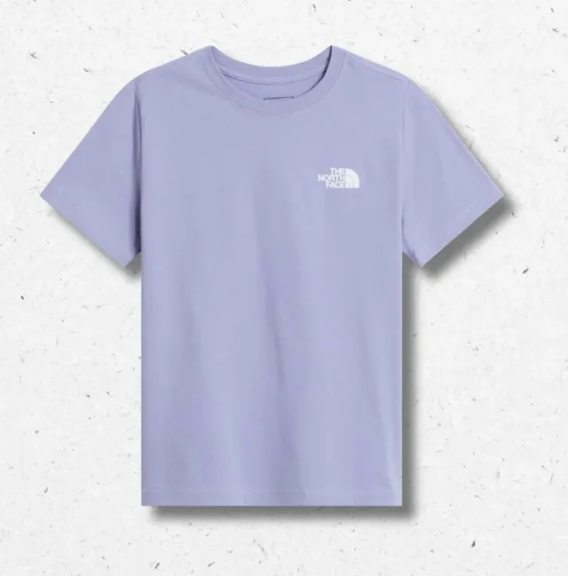 T-shirt Ragazzo The North Face Box NSE in Cotone Bianco  Pale Plum o Nero con Logo Stampato