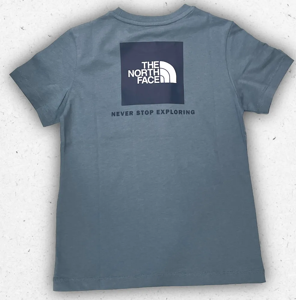 T-shirt da ragazzi The North Face Box NSE in cotone, con stampa logo a base d'acqua sul petto e sul retro.