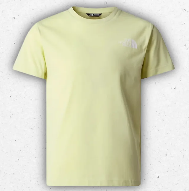T-Shirt The North Face Simple Dome da ragazzo - Bianca-Nera-Lime - Manica Corta
