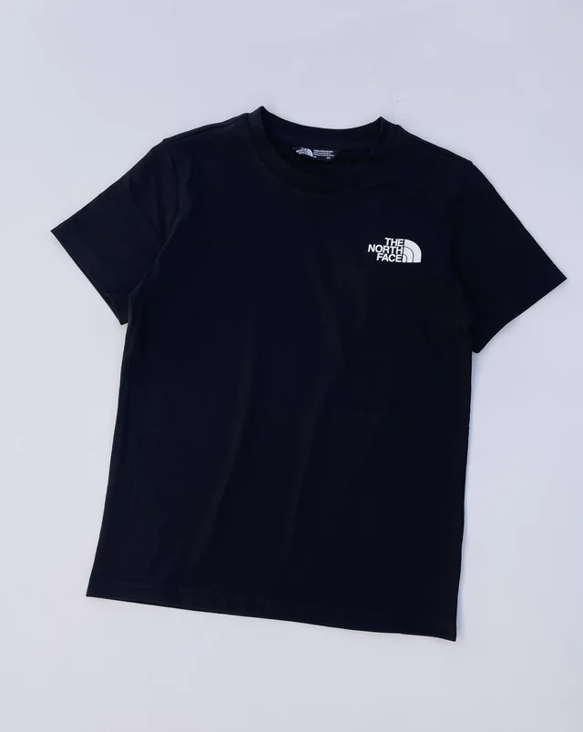 T-Shirt The North Face Simple Dome da ragazzo - Bianca/Nera - Manica Corta