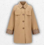 Trench classico da ragazza Herno modello IM000005 in cotone color cammello con cintura in vita e chiusura doppiopetto. 1