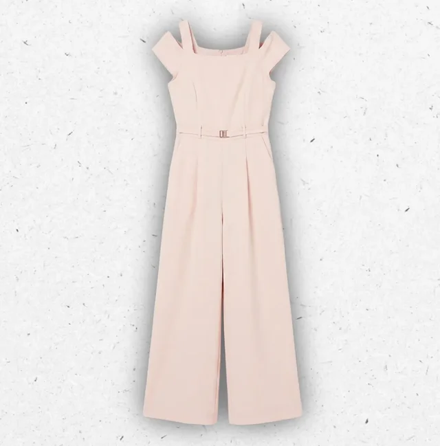 Tuta Lunga Ragazza Liu Jo Rosa Perla Elegante con Cintura