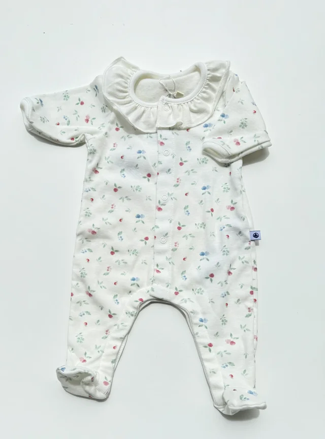 Tutina in cotone Petit Bateau per neonata con fantasia fiorellini