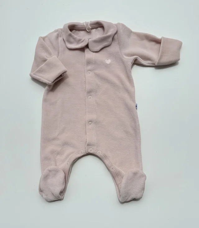 Tutina in cotone rosa Petit Bateau per neonata